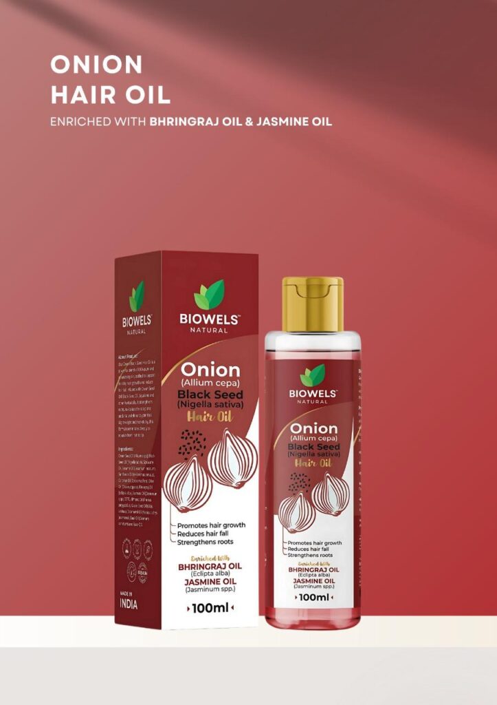 Onion and Blackseed Hair Oil - Enriched with Bhringraj & Jasmine Oil
